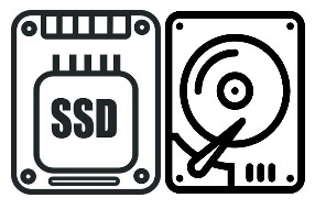 PC s diskami SSD + HDD
