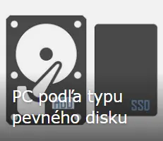 PC podľa typu pevného disku