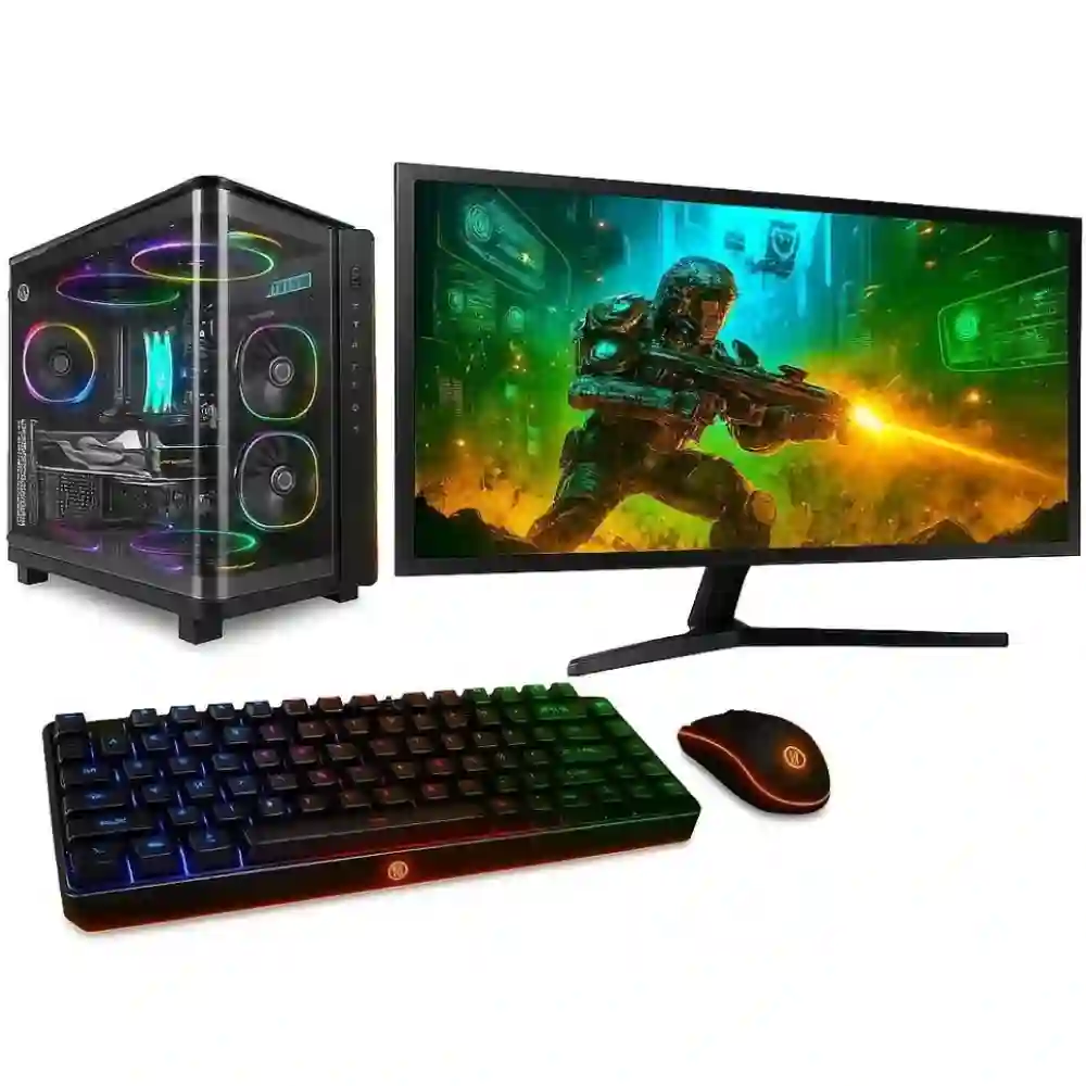PC zostava Intel Core i5-14600KF 14-Core + vodné chladenie | DDR5 RAM 64GB | SSD 1024GB | Gigabyte GeForce RTX 5060 Ti 8GB | WiFi + Bluetooth | 32" LCD Samsung 4K | Game SET | Windows 11 Pro
