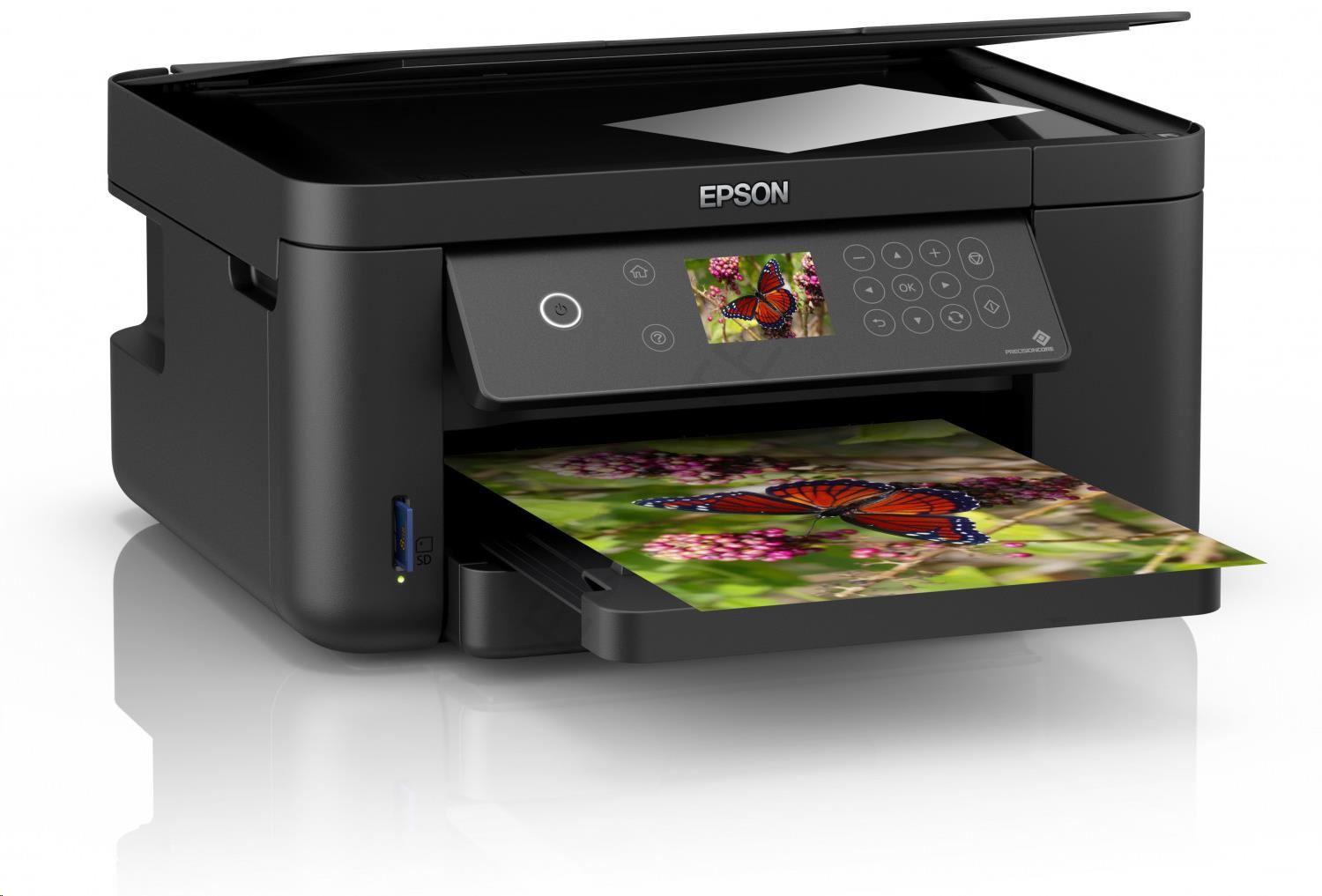 Atramentová tlačiareň EPSON Expression Home XP-5150, A4, 3v1, 4800x1200 dpi, 33 strán za minútu, LAN, Wifi, LCD, čítačka SD