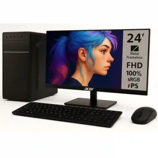 PC zostava Intel Celeron G5905 Dual Core | DDR4 RAM 8GB | SSD 256GB | Intel HD 7000 2GB | 24" LCD monitor ACER | SET | WIN 11
