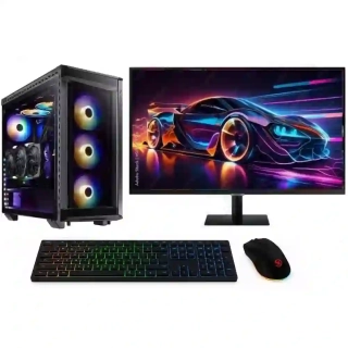 PC zostava Intel Core i7-14700F 20-Core + vodné chladenie | DDR5 RAM 32GB | SSD 1TB | Gigabyte GeForce RTX 5060 WINDFORCE 8GB | WiFi + Bluetooth | 32" LCD monitor Samsung 4K | Game Set | Windows 11 Pro
