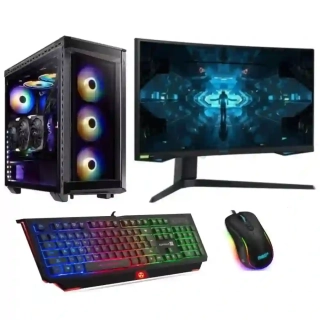 PC zostava AMD Ryzen 5 7600X Hexa Core + vodné chladenie | DDR5 RAM 64GB | Gigabyte GeForce RTX 5060 Ti 8GB | SSD 1000GB | WiFi + Bluetooth | 32" LCD Samsung Quad HD | Hráčsky SET | Windows 11 Pro