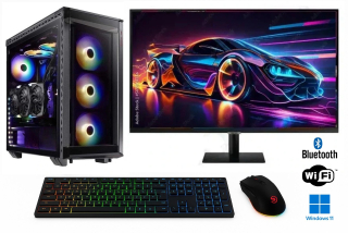 PC zostava Intel Core i7-14700F 20-Core + vodné chladenie | DDR5 RAM 32GB | SSD 1TB | Gigabyte GeForce RTX 5060 WINDFORCE 8GB | WiFi + Bluetooth | 32" LCD monitor Samsung 4K | Game Set | Windows 11 Pro