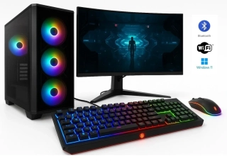PC zostava AMD Ryzen 7 7700X Octo Core + vodné chladenie | DDR5 RAM 32GB | SSD 1TB | Gigabyte Radeon RX 9060 XT GAMING 8GB | 32" LCD monitor Samsung Odyssey Quad HD | WiFi + Bluetooth | Game Set | WIN 11 Pro