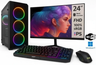 PC zostava AMD Ryzen 5 8500G 6-Core | DDR5 RAM 16GB | SSD 1000GB | AMD Radeon 760M | WiFi | 24" LCD monitor | SET (klávesnica + myš) | Windows 11 Pro