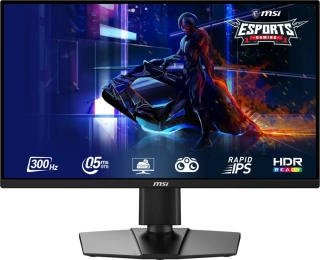 24.5" MSI MAG 255PXF, Rapid IPS, Full HD 1920×1080, 300 Hz,0,5 ms, black