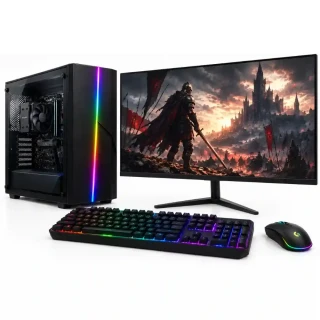 Kompletný PC set AMD Ryzen 5 5600G, 16GB RAM, 500GB SSD, 24" LCD monitor