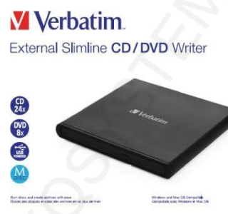 VERBATIM Slimline CD/DVD Writer USB externá mechanika - bez NERO