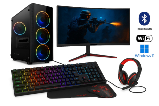 PC zostava Intel Core i3-12100F Quad Core | DDR4 RAM 16GB | SSD 500GB | NVIDIA GeForce GT 1030 2GB | 24" LCD monitor ACER Nitro | WiFi + Bluetooth | Gaming SET | WIN 11 Pro